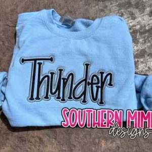 Thunder puff embroidery