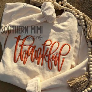 Thankful 3D Embroidery Sweatshirt