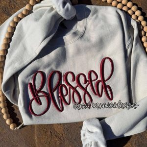 Blessed 3D Embroidery Sweatshirt