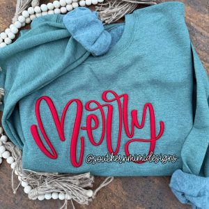 Merry Embroidery Sweatshirt